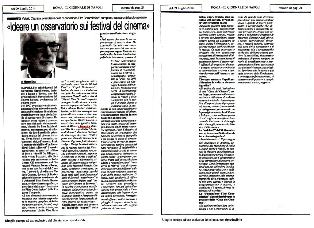 Articolo Valerio Caprara su Roma - omovies (1) red tutto